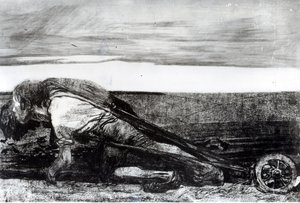 耕作、シリーズ「農民の反乱」、1906年（エッチング、彫刻、アクアチント）およびアクアチント） 作： Käthe Kollwitz